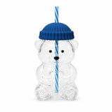 Bear Shaped Glass Drink CUP with Reusable Straw - view 3