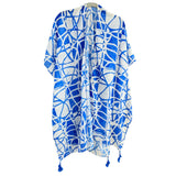 107915, GEOMETRIC PATTERN PRINT KIMONO COVER UP
