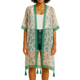 107916, ANIMAL LEOPARD PATTERN PRINT KIMONO COVER UP