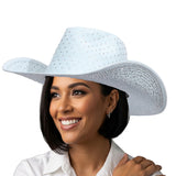 107933, CRYSTAL EMBELLISHED SOFT SUEDE COWBOY HAT