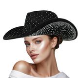 107922, CRYSTAL EMBELLISHED SOFT SUEDE COWBOY HAT