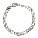Figaro Chain Stainless Steel Bracelet – Silver · SSB0017R_IVY IMG_6272