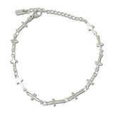 Sideways Cross Station Chain Bracelet – Silver · SSB0027R_IVY IMG_6282