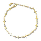 Sideways Cross Station Chain Bracelet – Gold · SSB0027G_IVY IMG_6288
