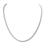 Twisted Rope Stainless Steel Chain Necklace – Silver · SSN0118R_IVY IMG_6318