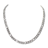 Figaro Link Stainless Steel Chain Necklace – Silver · SSN0518R_IVY IMG_6321