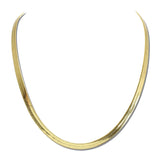 Flat Herringbone Stainless Steel Chain Necklace – Gold · SSN2218G_IVY IMG_6323