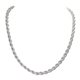 Twisted Rope Stainless Steel Chain Necklace – Silver · SSN0318R_IVY IMG_6332