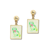 Mahjong Dog Tile Drop Earrings – Gold · GSE5099-GD_CRT IMG_6350
