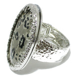 93623, CHUNKY OVAL CELLULOID ACETATE BANGLE BRACELET