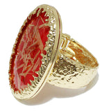 93623, CHUNKY OVAL CELLULOID ACETATE BANGLE BRACELET