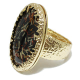 93623, CHUNKY OVAL CELLULOID ACETATE BANGLE BRACELET