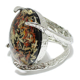 93622, CHUNKY ROUND CELLULOID ACETATE BANGLE BRACELET