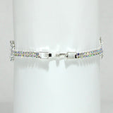 98167, MARQUISE CUBIC ZIRCONIA ACCENT PAVE RHINESTONE BRACELET