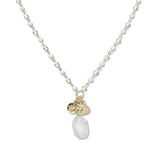 107899, SEMI PRECIOUS STONE SUN STAR CHARM PENDANT NECKLACE