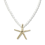 107896, STARFISH WITH FRESHWATER PEARL NECKLACE
