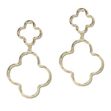 107819, OVERSIZED CUTOUT CLOVER DANGLE EARRING