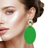 108114, MATTE FINISHED OVERSIZED GEOMETRIC EARRING