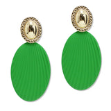 108114, MATTE FINISHED OVERSIZED GEOMETRIC EARRING