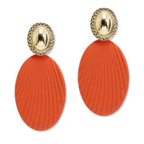 108114, MATTE FINISHED OVERSIZED GEOMETRIC EARRING