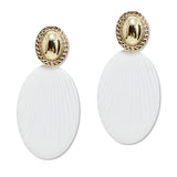 108114, MATTE FINISHED OVERSIZED GEOMETRIC EARRING