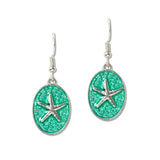 108603, STARFISH OVAL SHAPE DANGLE EARRING