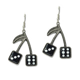 108604, WESTERN CHERRY DICE DANGLE EARRING