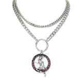 107977, WESTERN COW GIRL PENDANT DOUBLE LAYERED NECKLACE