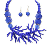 108383, SEA LIFE CORAL STATEMENT NECKLACE