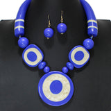 108382, ROUND GEOMETRIC CELLULOID ACETATE NECKLACE