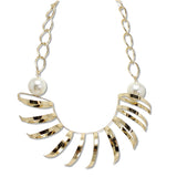 108490, CHUNKY PEARL ACCENT TUNNEL NECKLACE