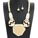 107365, GEOMETRIC CELLULOID ACETATE NECKLACE