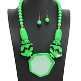 107365, GEOMETRIC CELLULOID ACETATE NECKLACE