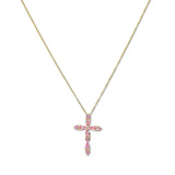 108386, RHINESTONE CROSS PENDANT NECKLACE