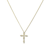108386, RHINESTONE CROSS PENDANT NECKLACE
