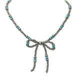 108527, WESTERN BOW TURQUOISE STONE ACCENT NAVAJO BEADED NECKLACE
