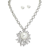 108365, PEARL ACCENT CORAL PENDANT NECKLACE