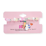 107256, KIDS EASTER BUNNY CARROT CHARM BEADED STRETCH BRACELET