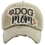 108563, DOG MOM EMBROIDERED VINTAGE BASEBALL CAP