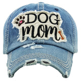 108563, DOG MOM EMBROIDERED VINTAGE BASEBALL CAP
