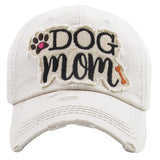 108563, DOG MOM EMBROIDERED VINTAGE BASEBALL CAP