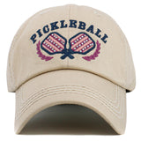 108560, PICKLEBALL EMBROIDERED VINTAGE BASEBALL CAP