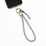 107947, BLING PAVE RHINESTONE PHONE STRAP KEYCHAIN