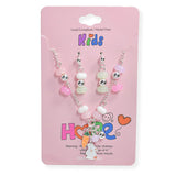 107254, KIDS EASTER BUNNY CARROT CHARM BEADED NECKLACE SET