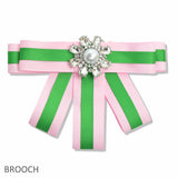 107688, PEARL WITH RHINESTONE ACCENT BOWTIE BROOCH PIN