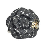 107674, ROSE FLOWER TWEED BROOCH PIN