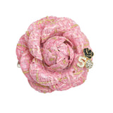 107674, ROSE FLOWER TWEED BROOCH PIN