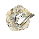 107674, ROSE FLOWER TWEED BROOCH PIN