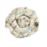 107674, ROSE FLOWER TWEED BROOCH PIN