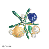 107671, OCEAN THEMED SEA LIFE BROOCH PIN